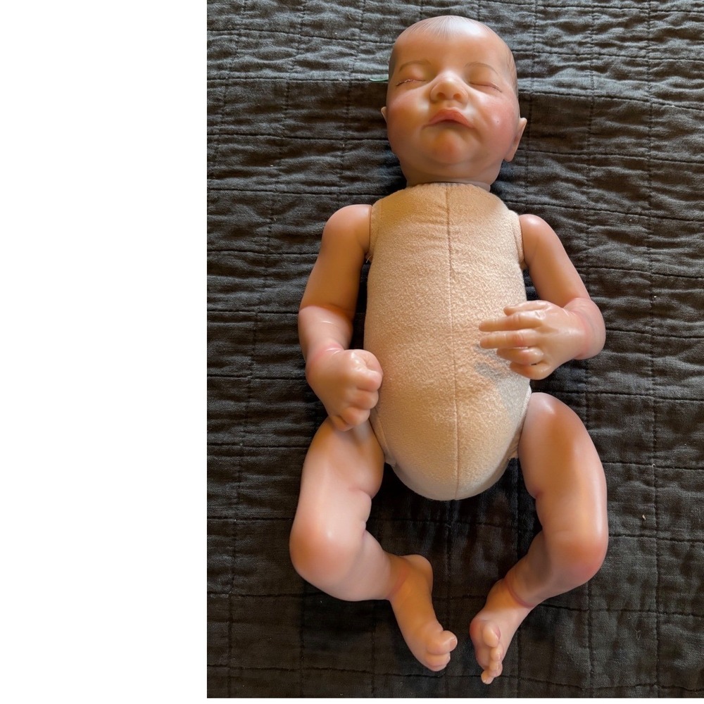 15 Inch Realistic Reborn Baby Doll Sleeping Weighted Cloth Body Vinyl Limbs